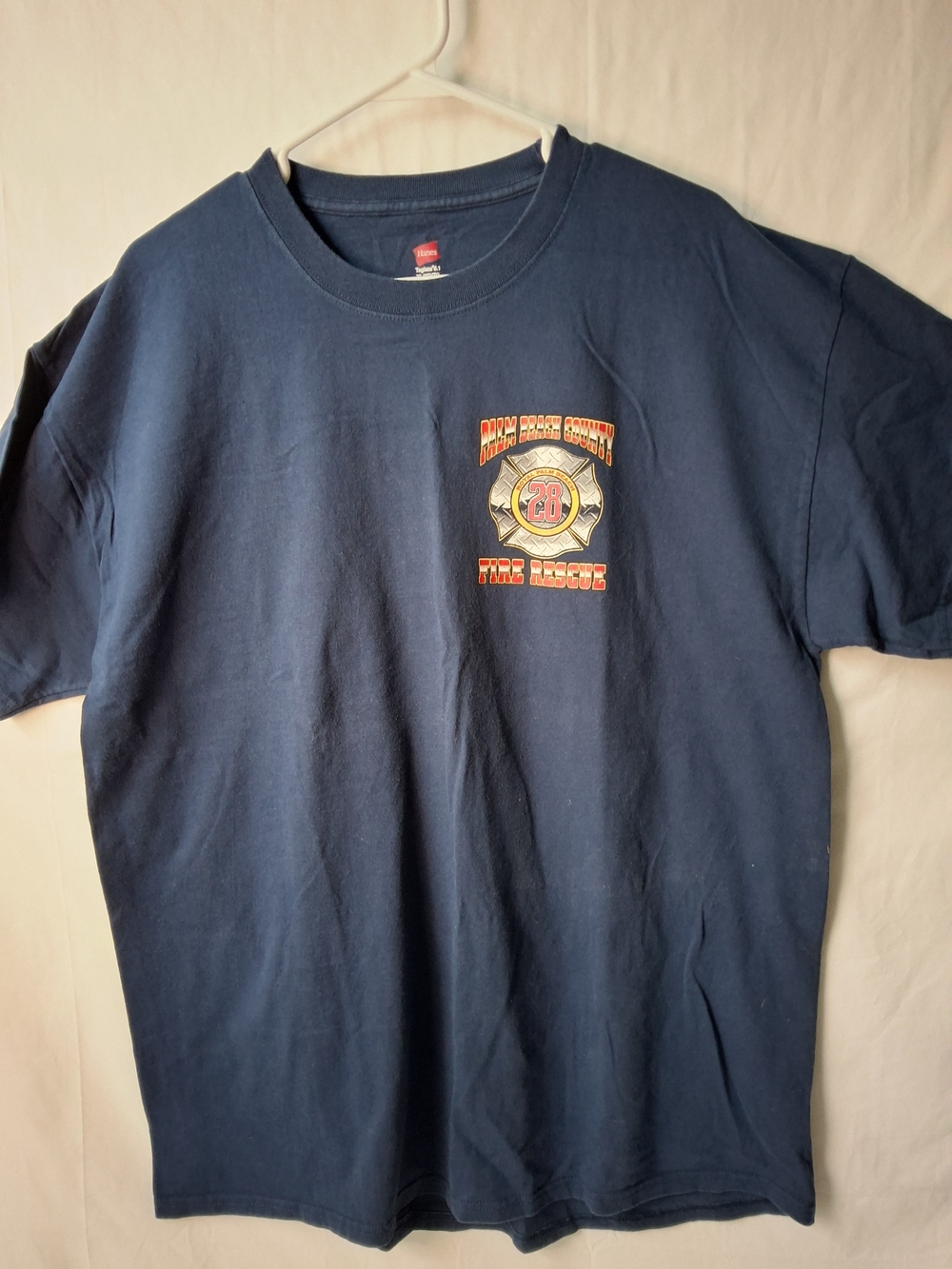 Palm Beach County Navy Short Sleeve Fire Rescue Graphic Tee